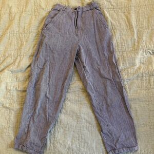 Willi Smith | women's 6 (fits xsmall) Black and White Striped Pants 100% cotton